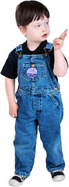 Toddler development: Little boy in blue jeans pointing with his fingers. Toddler development: Little boy in blue jeans pointing with his fingers.