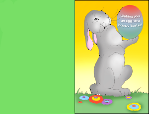 Happy Easter greeting card for kids.