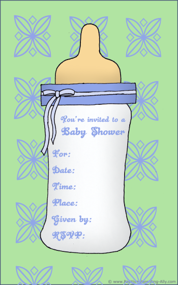 Baby Shower Invitation Postcard Free Printable