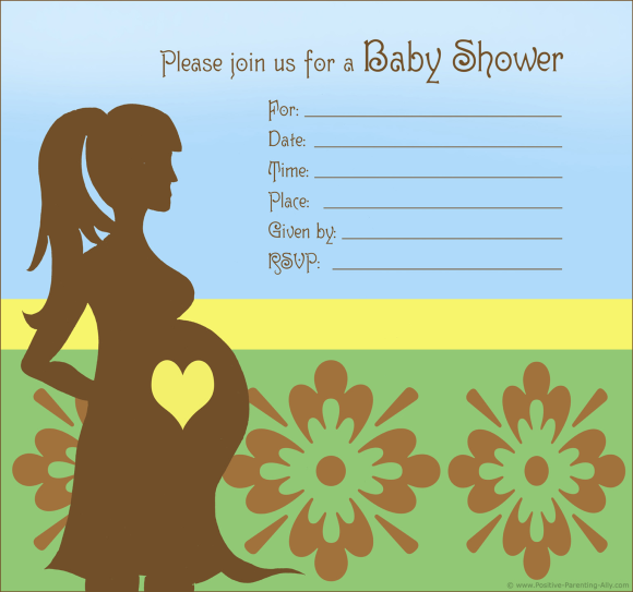 Modern baby shower invitation templates in a cool retro style. 