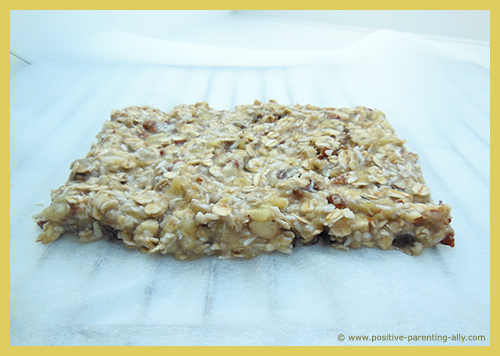 Banana snack cakes ready to go in the oven.