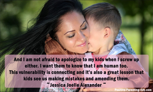 Mending relationships with children by learning to apologize leads to an overall better parenting life.