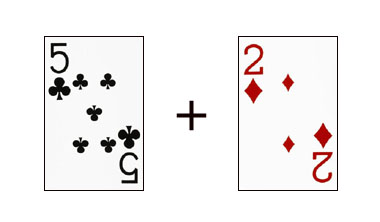 Primary math games: doing simple sums with cards.