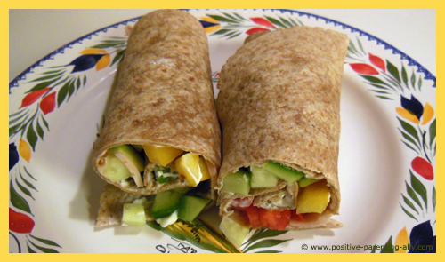 Delicious tortilla afternoon snack. An easy kids snack recipe.