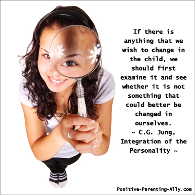 Jung quote on children and looking at yourself first.