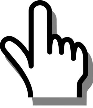 Playing kids math games online can be a very helpful tool to learning while playing. Picture of  a hand cursor.