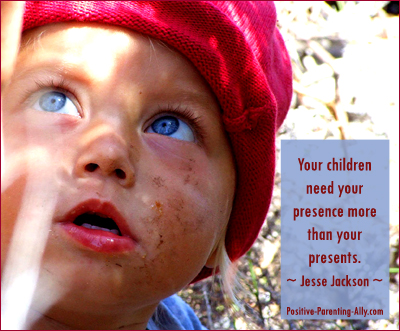 Famous Jesse Jackson quote on children needing presence.