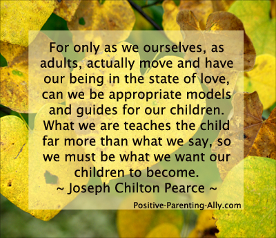 Long quote by Joseph Chilton Pearce on being in the state of love with your children.