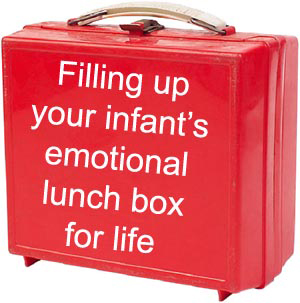 Picture of red lunch box which symbolically represents a life pack filled with self esteem.