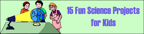 Fun science projects for kids - kids making an earth sun experiment.