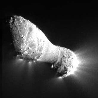 Comet Hartley - photo taken by spaceship. Inspiration to fun astronomy games for kids.