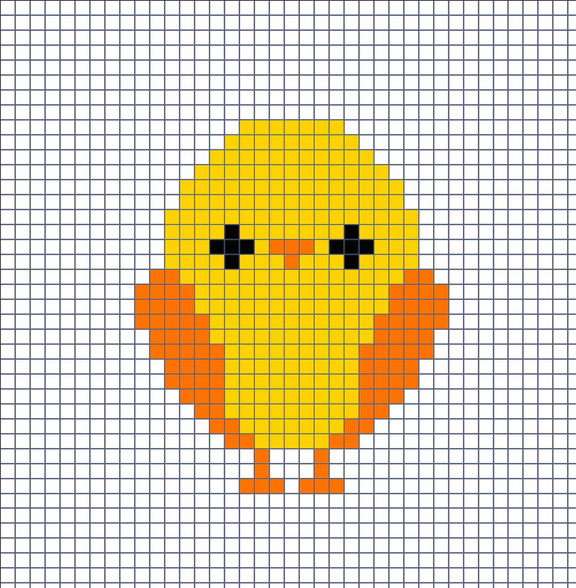 Cute template for Hama beads. Easter chicken.