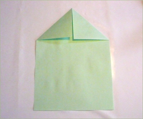 Origami airplane step 1.