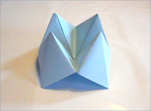 Origami fortune teller step 7.