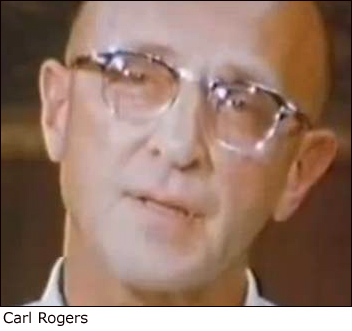 Close-up photo of a young Carl Rogers