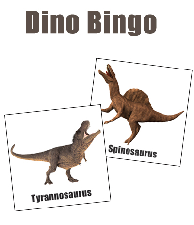 Make your own dino bingo cards as a fun animal game for kids.