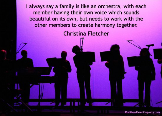 Quote by Christina Fletcher: Family is like an orchestra.