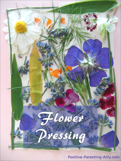 Fun activities for kids: Flower pressing at home. 