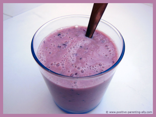 Lovely healthy fruit smoothie for kids on the go.
