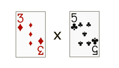 Multiplication math games using cards.