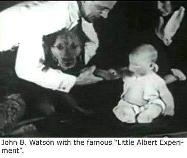 John B Watson conducting the lab experiment "Little Albert Experiement". 