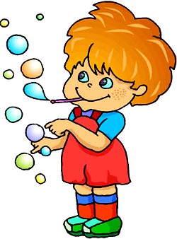 Blowing bubbles can also be fun learning games for kids. Cute preschooler blowing colorful bubbles