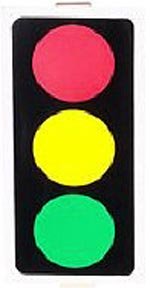 Red light, green light is a great outdoors learning game for kids: Picture of a traffic light.