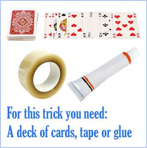 Magic card trick for kid: Magnetic card trick.