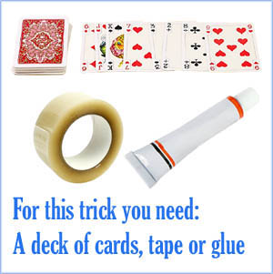 Magic Card trick pentru copil: Magnetic card trick.