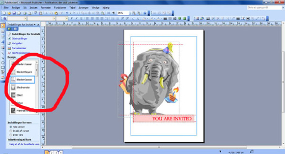 How to make your own birthday invitations in Microsoft Publisher: step four: Find the template you like.