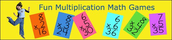 Multiplication math games for kids to make learning times tables fun.
