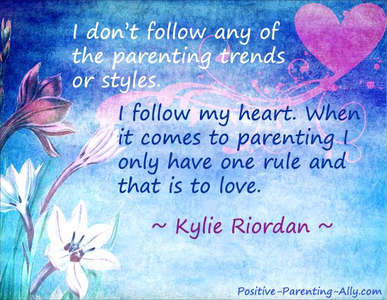 Parenting quote by Kylie Riordan on love being the only rule in parenting.