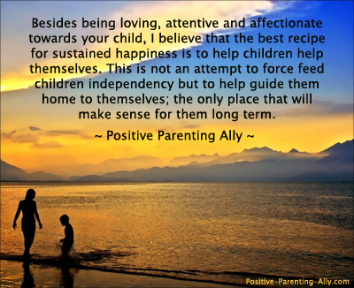 Picture quote on guiding children home to themselves.