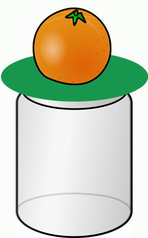 Dropping an orange into a jar: Fun science fair ideas for kids.