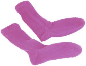 Playing with laundry: Set of purple socks