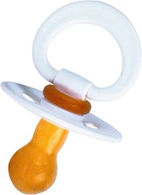 Picture of white pacifier or dummy