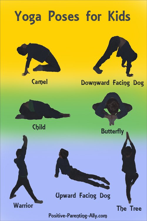7 easy yoga poses for kids to convert into fun games for kids.