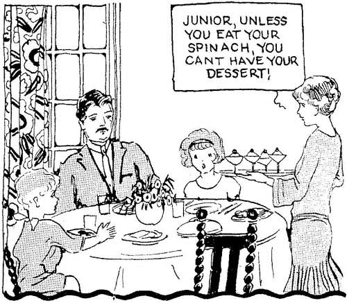 Conditional parenting example: pencil sketch drawing of familiy sitting at the dinner table.