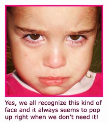 Effective parenting skills - angry looking little girl. Probably in the middle of trowing a toddler tantrum.