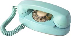 Direct hotline to your Wiser Self. Picture of an old fashioned blue telephone.