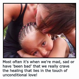 Beautiful picture of mom comforting little girl who has a small tear in her eye!