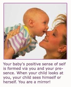 Building high self esteem - sweet baby and mom picture