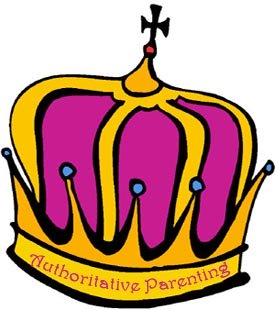 Authoritative parenting style: drawing of a crown.