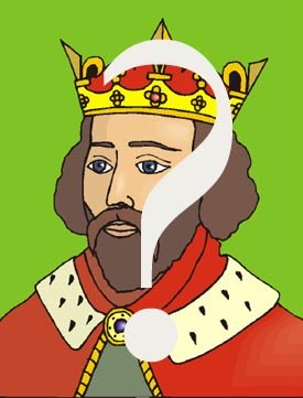 Authoritative parenting style: color drawing of king with a questionmark