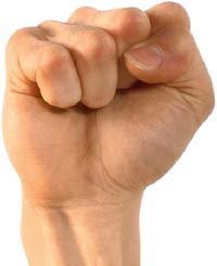 Photo of a clenched fist.