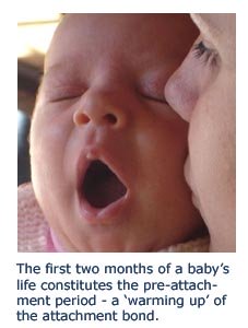 Psychology attachment - baby yawning