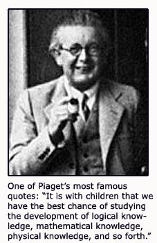 Jean Piaget quote on child development.