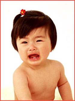 Picture of little toddler girl crying out for mom