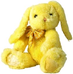 Picture of cute yellow rabbit teddy bear!