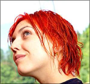 Teen identity - girl with red hair.